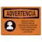 Signmission OSHA WARNING Sign, Noise Area Use Ear Protection Spanish, 7in X 5in Decal, 7" W, 5" H, Landscape OS-WS-D-57-L-12728 - alternate 1